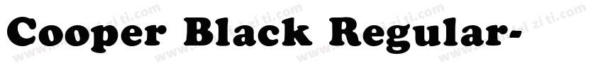 Cooper Black Regular字体转换